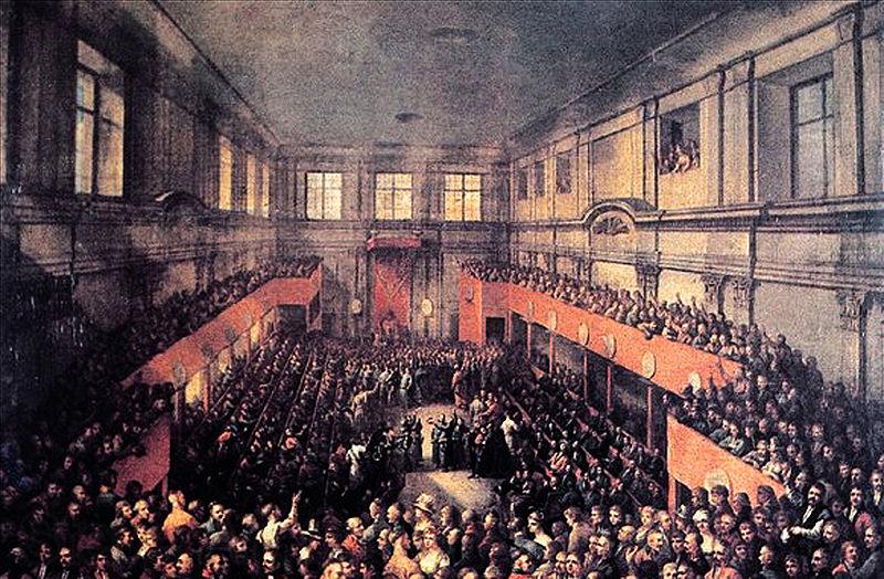 Kazimierz Wojniakowski The Vote upon the Constitution Norge oil painting art